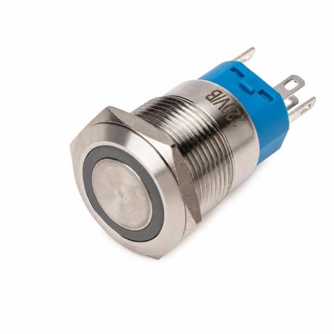 YHJ16-262 NO+NC 220V 16мм Кнопка металлическая без фиксации красный