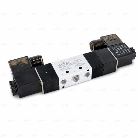 4V230E-08B 24VDC Пневмораспределитель электромагнитный 5/3 центр с выхлопом G1/4" — 2