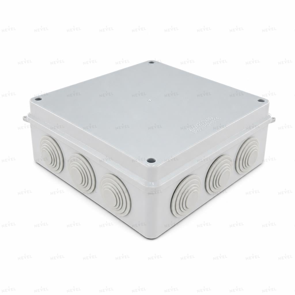 tarqatish qutisi 200×200×80 mm IP65 12 chiqish ABS