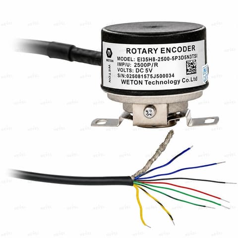 EI35H8-2500-5P3D5N3TSI 2500 P/R Line Driver 5VDC Инкрементальный энкодер с полым валом Ø8мм для серводвигателей WETON — 2
