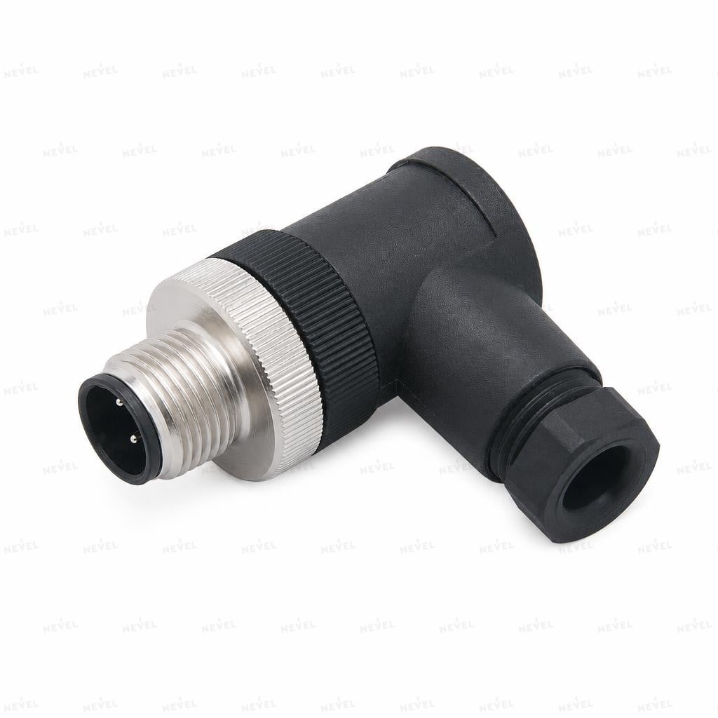 M12 4-pin папа Разъём угловой без кабеля