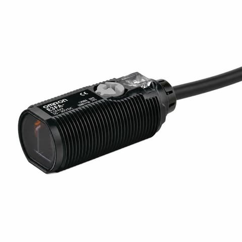 E3FA-RN12 NO+NC NPN 10-30VDC Ретро-рефлекторный фотоэлектрический датчик M18 дальность 500мм трёхпроводной