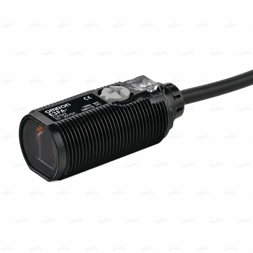 E3FA-RN12 NO+NC NPN 10-30VDC Ретро-рефлекторный фотоэлектрический датчик M18 дальность 500мм трёхпроводной