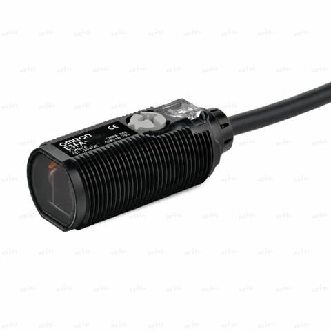 E3FA-DN13 NO+NC NPN 10-30VDC Фотоэлектрический датчик диффузный M18 дальность 300мм трёхпроводной