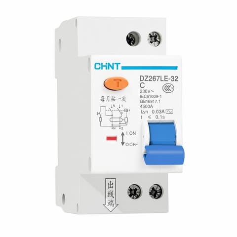 DZ267LE-32 1P+N 20A Дифференциальный автомат 30mA Характеристика C CHINT — 1