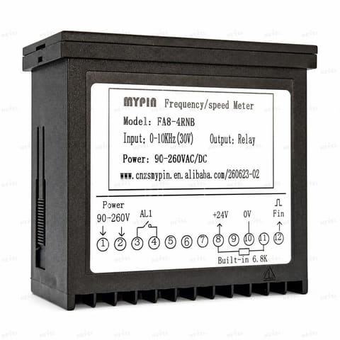 FA8-4RNB chastotaoʻlchagich-taxometr RELAY 90-260VAC/DC 96x48 MYPIN — 2