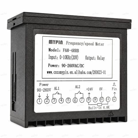 FA8-4RRB Частотомер-тахометр RELAY 90-260VAC/DC 96x48 MYPIN — 2