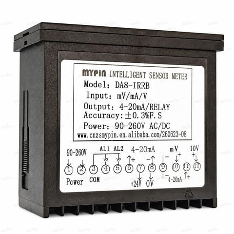 DA8-IRRB Измеритель аналоговых сигналов mV/mA/V с токовым выходом 4-20mA 90-260VAC/DC 96x48 MYPIN — 2