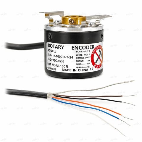 E40H12-1000-3-T-24 1000 P/R Push-Pull 12-24VDC Инкрементальный энкодер с полым валом Ø12мм AUTONICS — 3