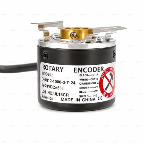 E40H12-1000-3-T-24 1000 P/R Push-Pull 12-24VDC Инкрементальный энкодер с полым валом Ø12мм AUTONICS — 1