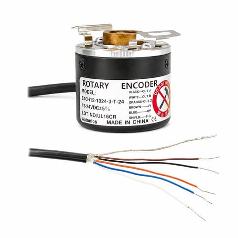 E40H12-1024-3-T-24 1024 P/R Push-Pull 12-24VDC Инкрементальный энкодер с полым валом Ø12мм AUTONICS