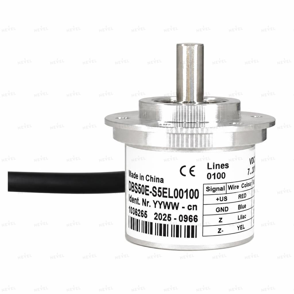 DBS50E-S5EL00100 100 P/R Push-Pull 7-30VDC Инкрементальный энкодер с валом Ø8мм