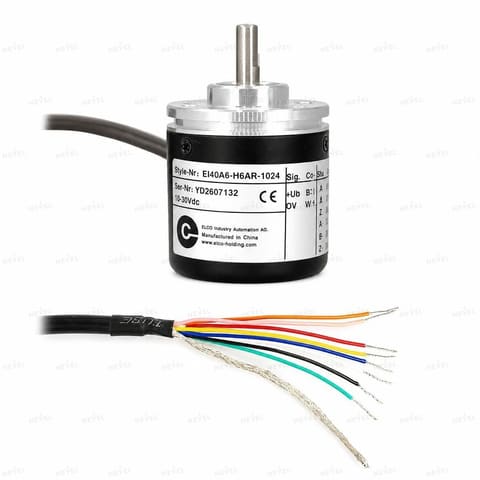 EI40A6-H6AR-1024 1024 P/R Push-Pull 10-30VDC Инкрементальный энкодер с валом Ø6мм ELCO — 3