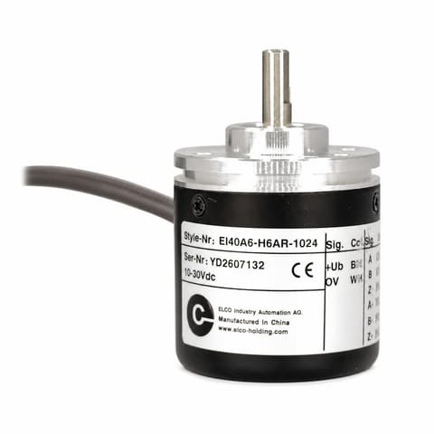 EI40A6-H6AR-1024 1024 P/R Push-Pull 10-30VDC Инкрементальный энкодер с валом Ø6мм ELCO