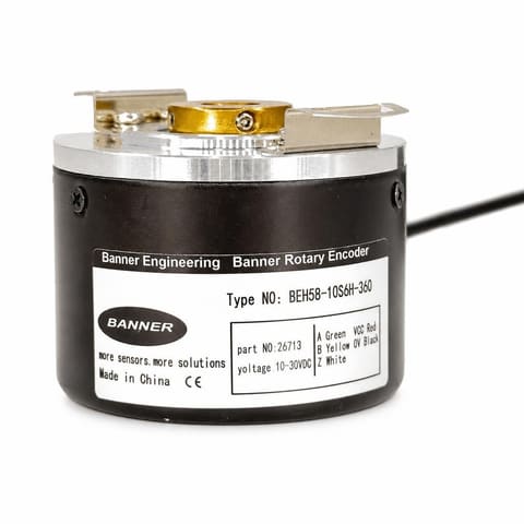 BEH58-10S6H-360 360 P/R Push-Pull 10-30VDC Инкрементальный энкодер с полым валом Ø10мм BANNER