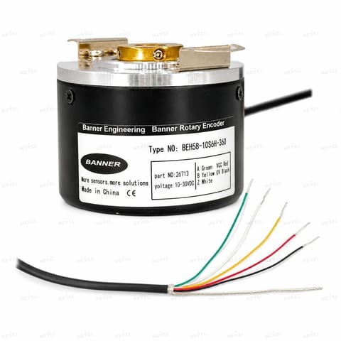 BEH58-10S6H-360 360 P/R Push-Pull 10-30VDC Инкрементальный энкодер с полым валом Ø10мм BANNER — 2