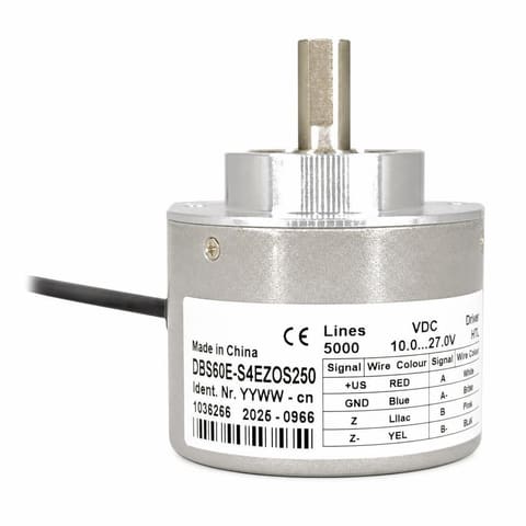 DBS60E-S4EZ0S250 5000 P/R Push-Pull 10-27VDC Инкрементальный энкодер с валом Ø10мм