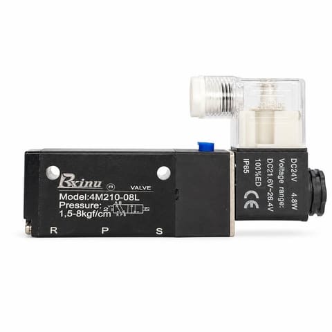 4M210-08L 24VDC Пневмораспределитель электромагнитный 5/2 G1/4"
