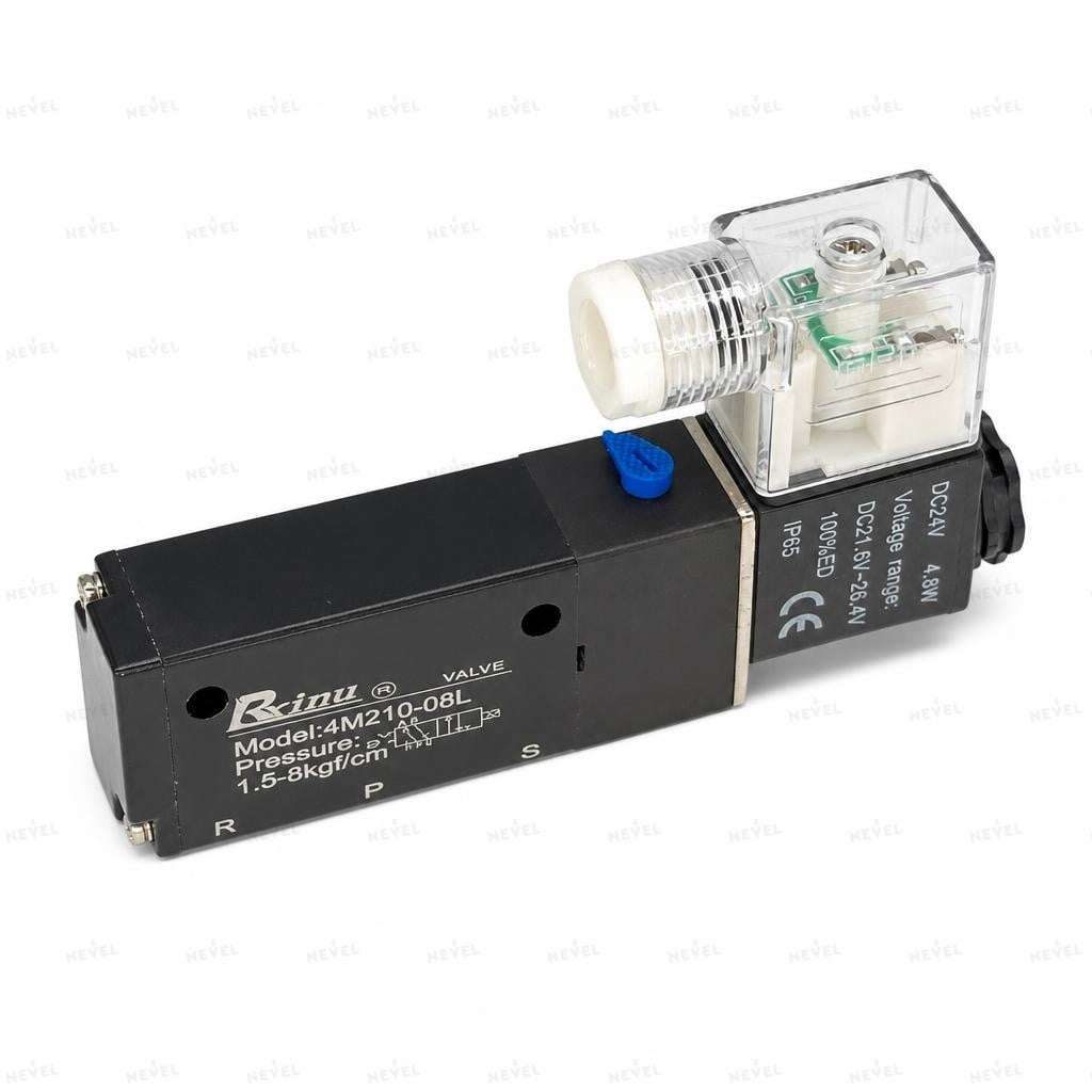 4M210-08L 24VDC elektromagnit pnevmotaqsimlagich 5/2 G1/4"