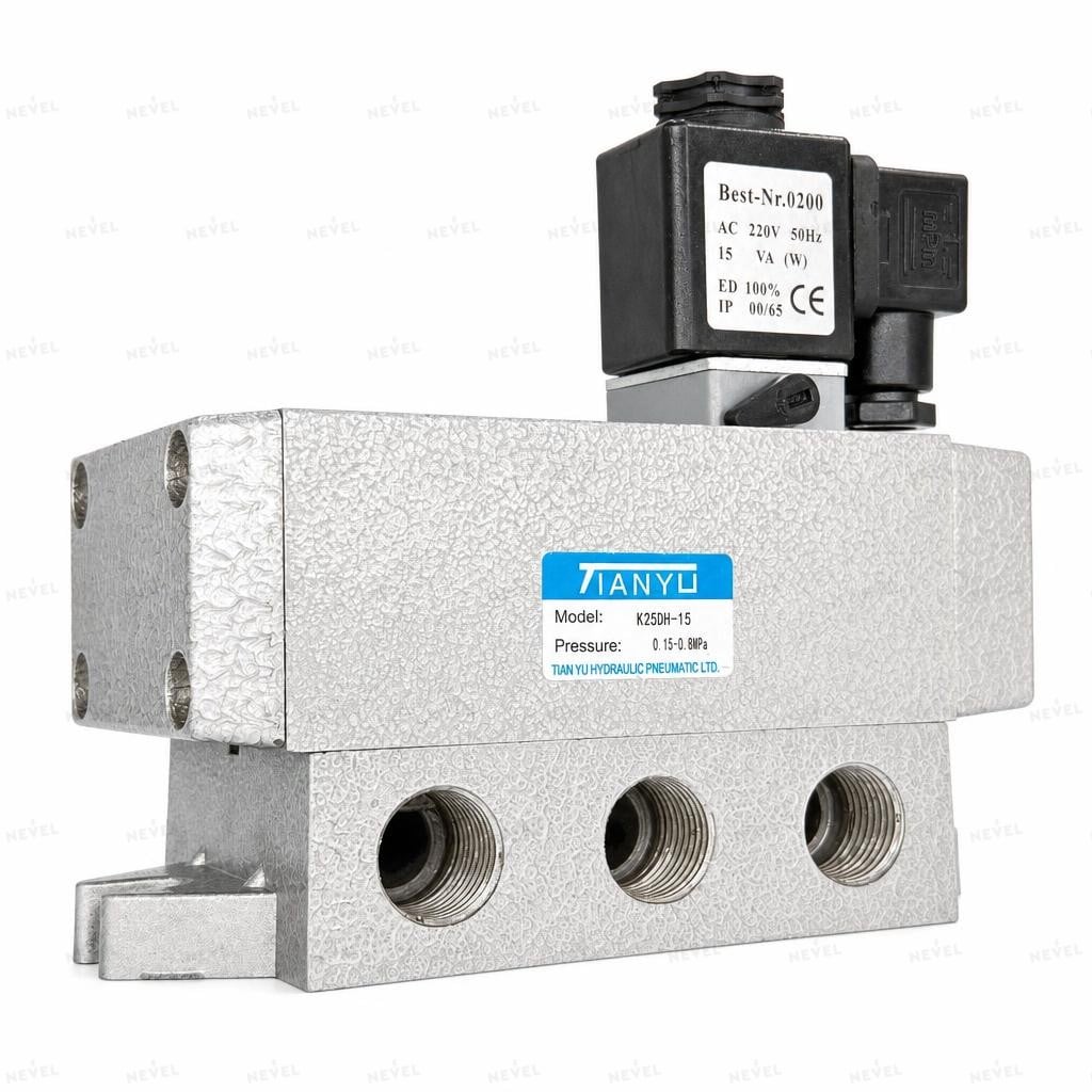 K25DH-15 220VAC Пневмораспределитель электромагнитный G1/2"