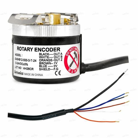 E40HB12-500-3-T-24 500 P/R Push-Pull 12-24VDC Инкрементальный энкодер с полым валом Ø12мм AUTONICS — 2