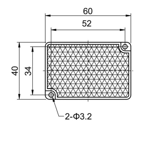 TD-09 60×40мм Рефлектор призматический для фотоэлектрических датчиков — 2