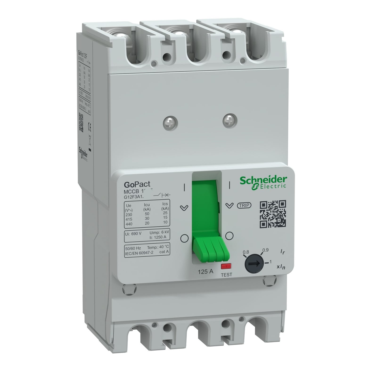 G12F3A50 GoPact 125 3P 50A 30kA Автоматический выключатель регулируемый Schneider Electric