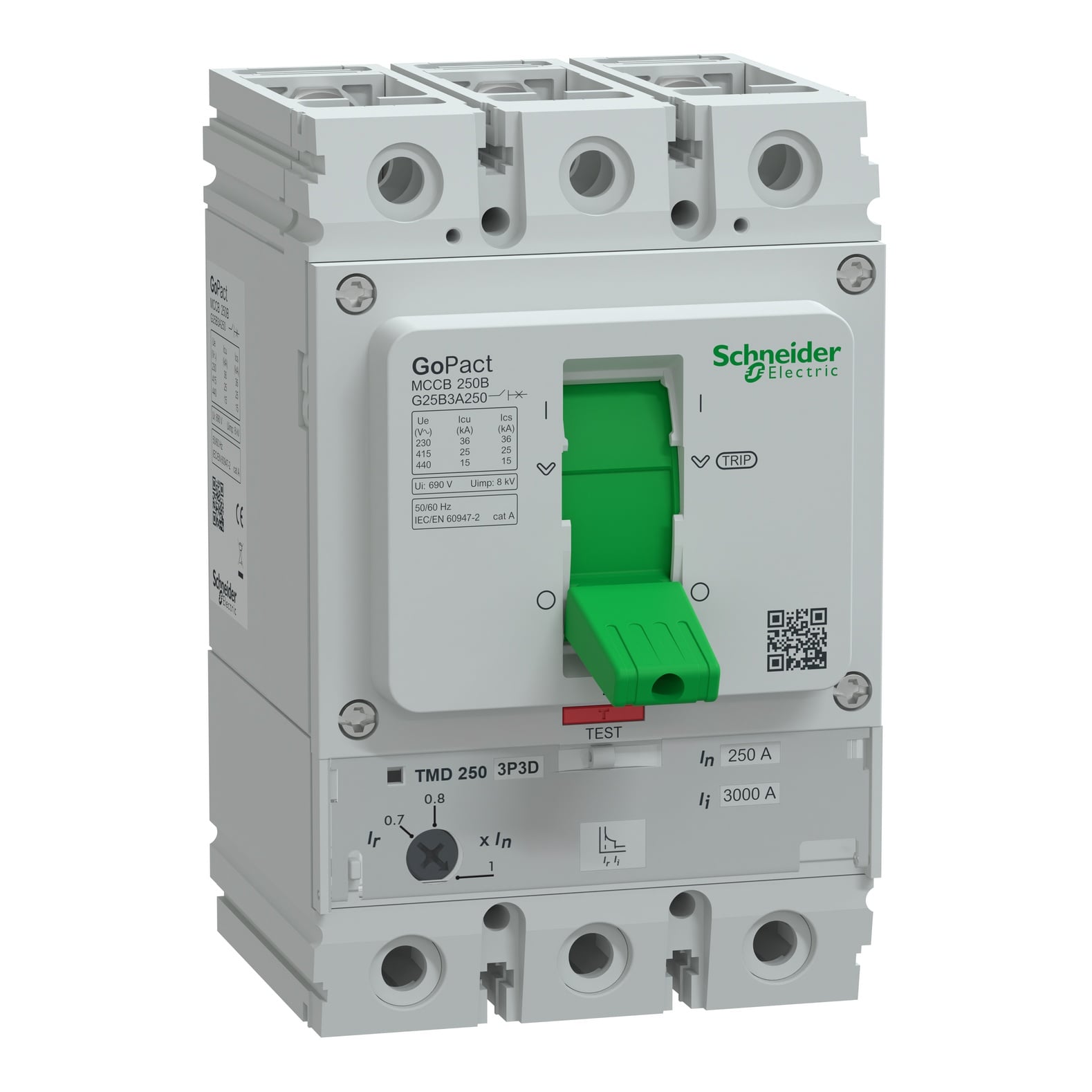 G25B3A250 GoPact 250 3P 250A 25kA Автоматический выключатель регулируемый Schneider Electric