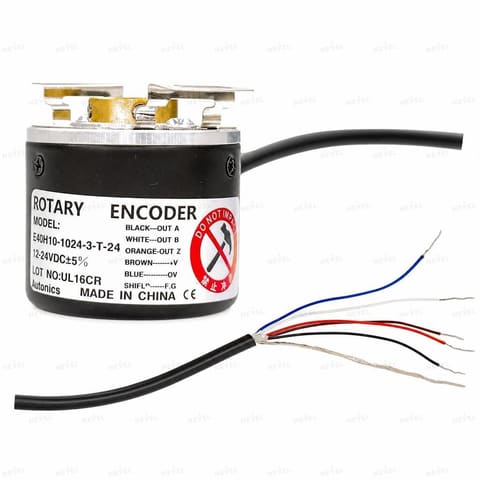 E40H10-1024-3-T-24 1024 P/R Push-Pull 12-24VDC Инкрементальный энкодер с полым валом Ø10мм AUTONICS — 2
