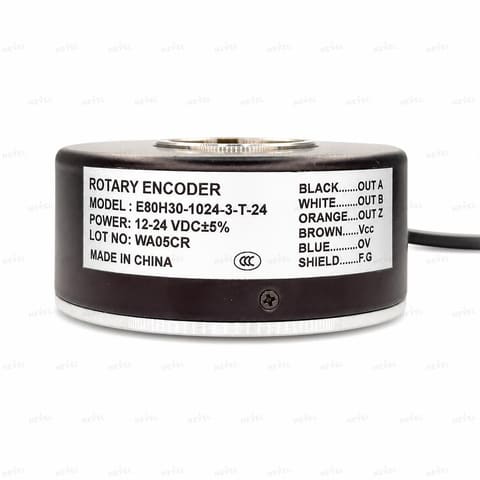 E80H30-1024-3-T-24 1024 P/R Push-Pull 12-24VDC Инкрементальный энкодер с полым валом Ø30мм — 1