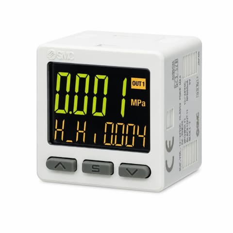 ZSE20-P-01-L −0,1…0 MPa Цифровой датчик вакуума с дисплеем PNP 12-24VDC R1/8 SMC